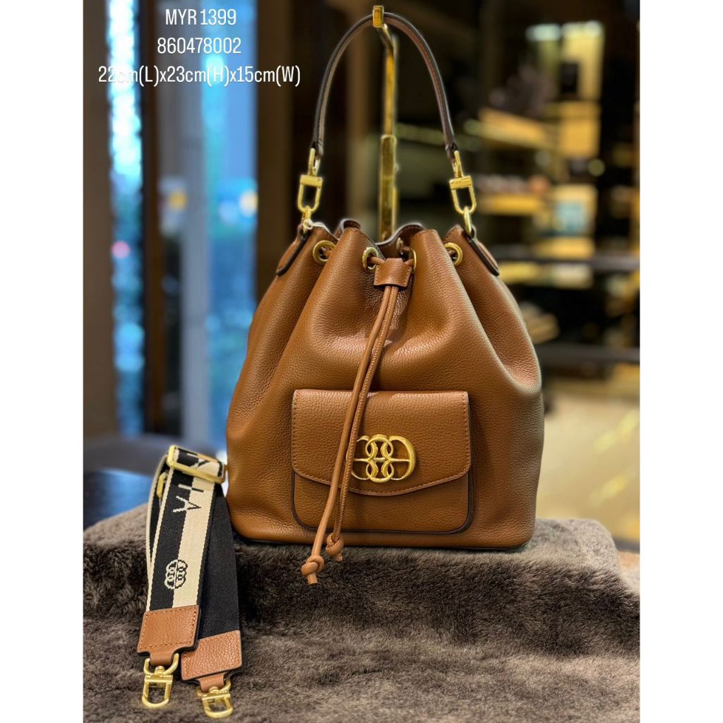 Tas bonia original serut coklat polos