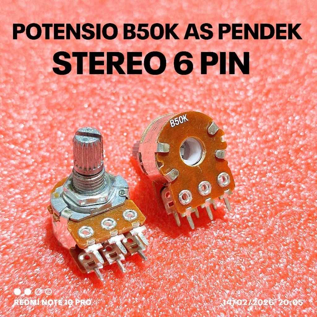 POTENSIO B50K 50K STEREO AS PENDEK EMPHUA