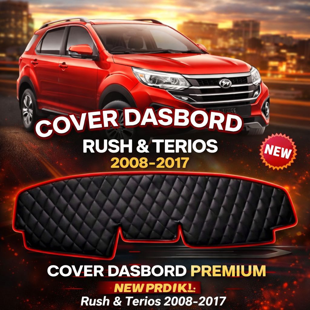 Alas Dashboard Terios - Rush (2008-2017) Aksesoris Pelindung Dashboard Anti Slip motif wajik