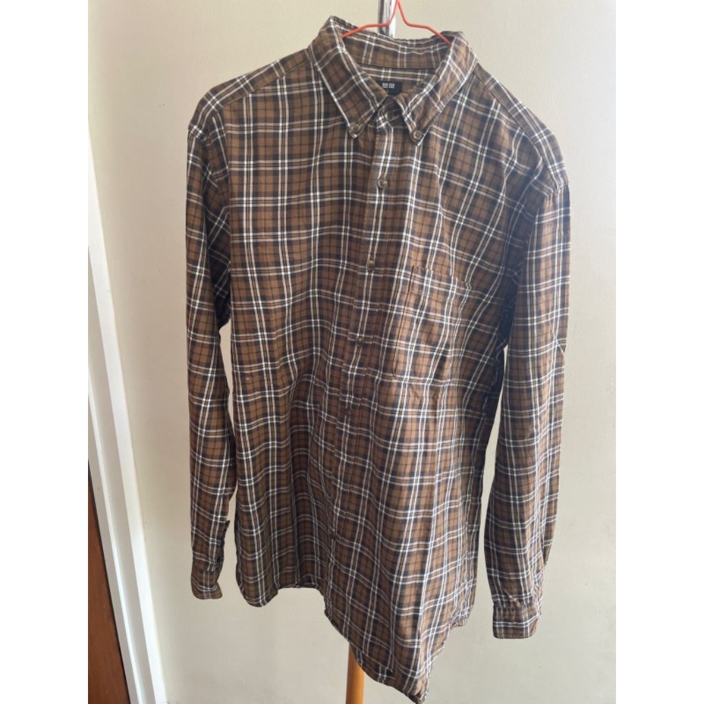uniqlo - kemeja flanel - size L