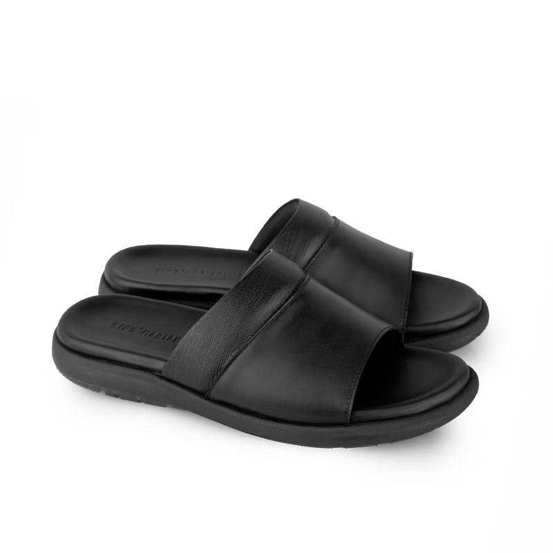 Gino Mariani Ilton Black Sandal Pria