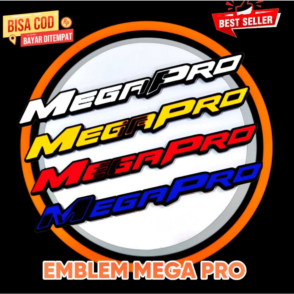 Emblem Akrilik Motor Emblem MegaPro 2 PCS Logo Timbul 3D Aksesoris Motor Honda MegaPro CP