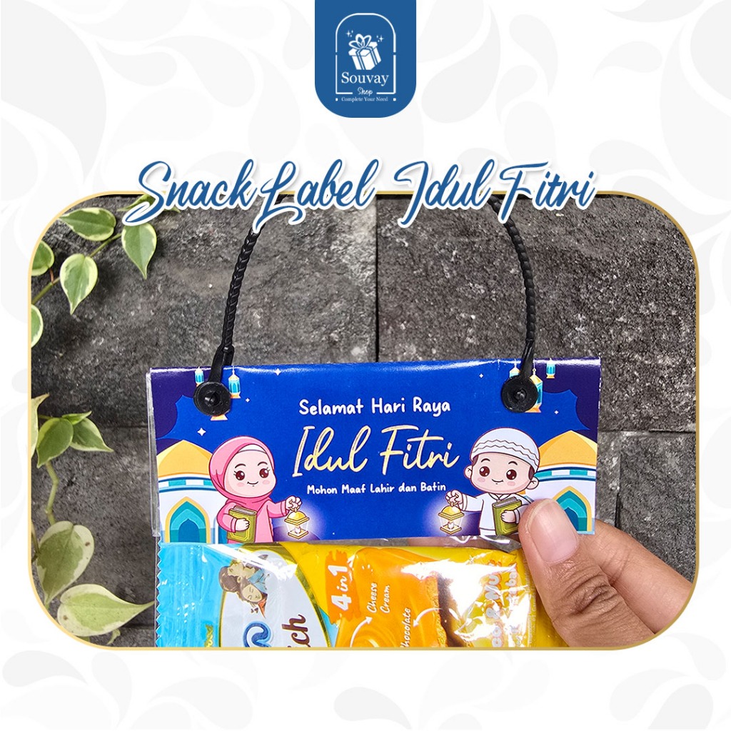 1PCS - SNACK LABEL IDUL FITRI - Tenteng Label Snack Idul Fitri Hampers Lebaran Murah Meriah Praktis