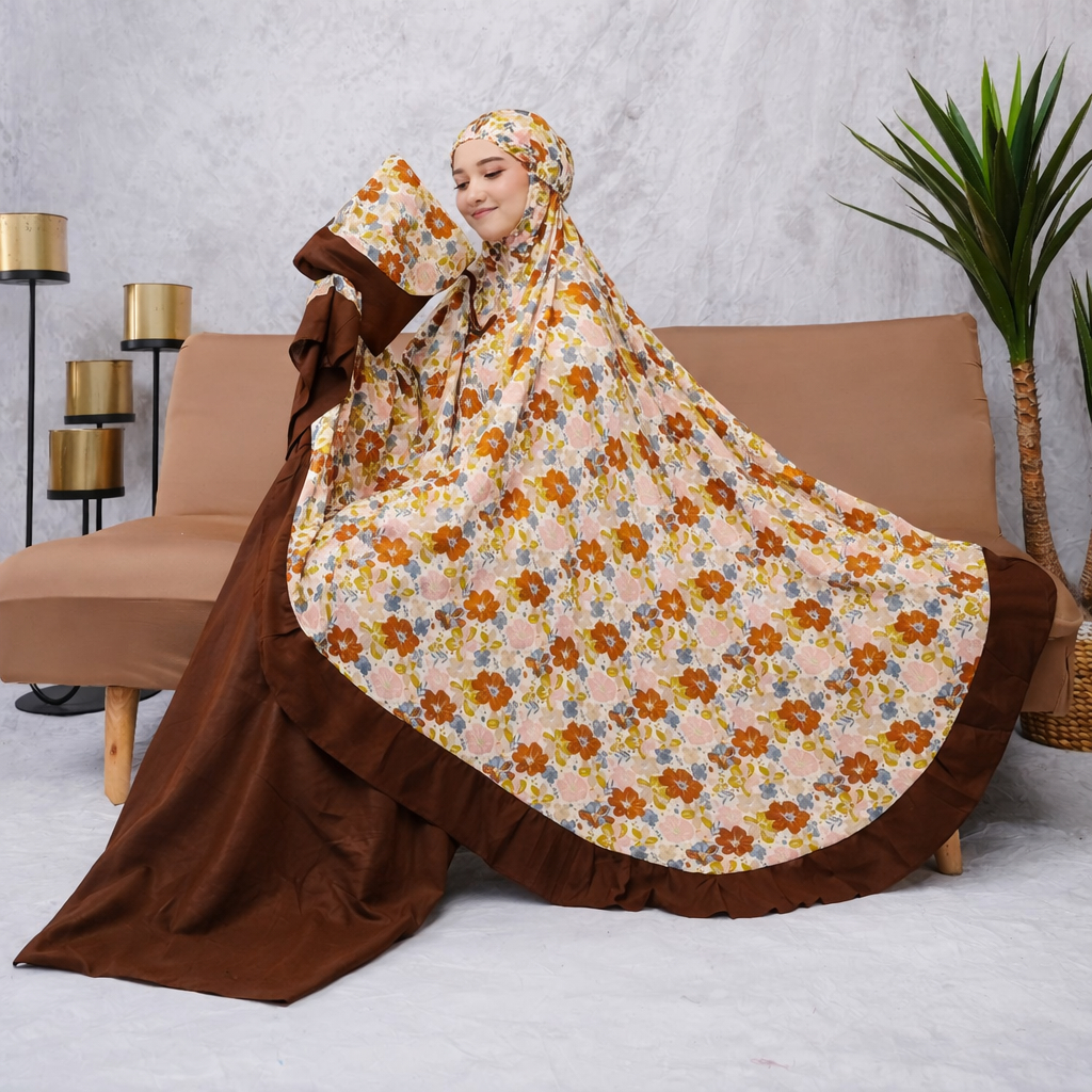 MUKENA JUMBO RAYON BALI PREMIUM / MUKENA REMPEL JUMBO BAHAN ADEM FIT TO XXL BB 90kg / MUKENA FREE TA
