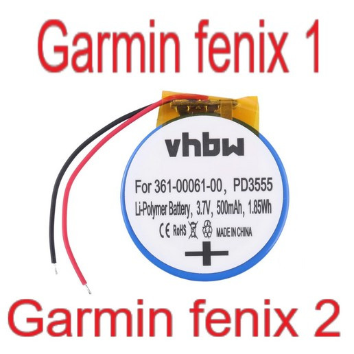 Batre Batrei Batrai Garmin Fenix 1 / Garmin Fenix 2 / 500mAh / PD3555