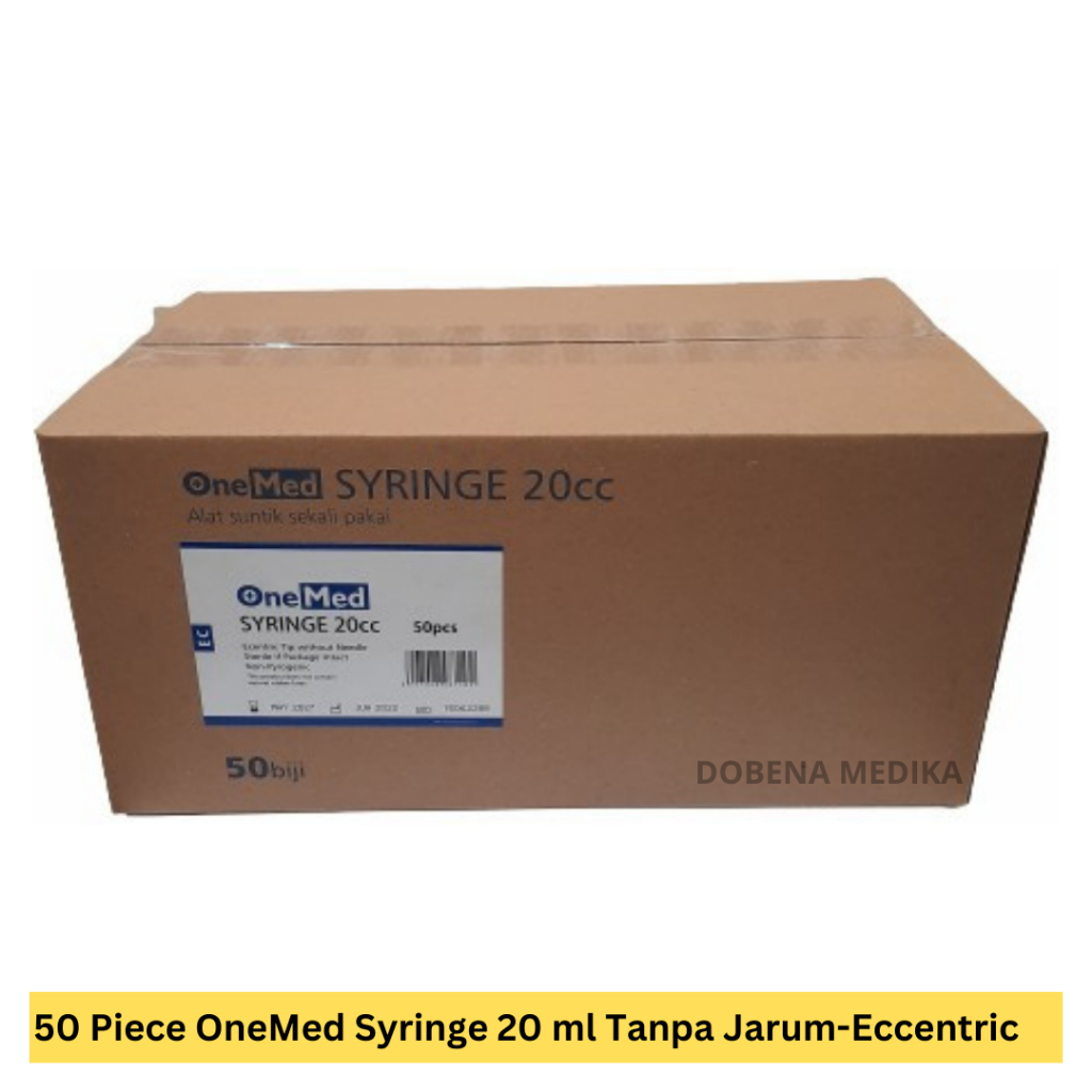OneMed Syringe 20 ml Tanpa Jarum-Eccentric isi 50 / Spuit 20 cc 20ml 20cc