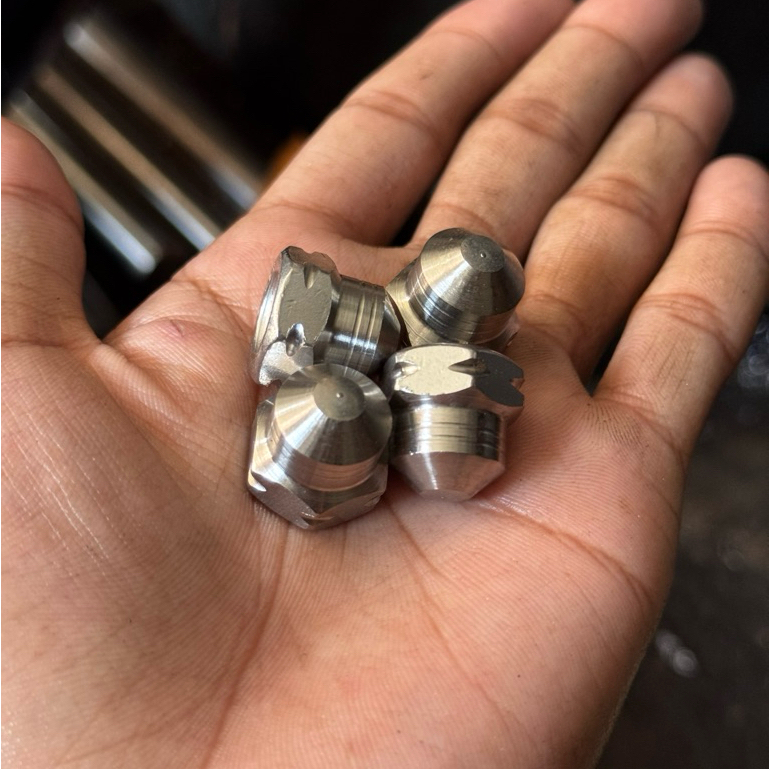 mur topi m10 / mur 14 drat halus pitch 1.25 stainless 304 anti karat