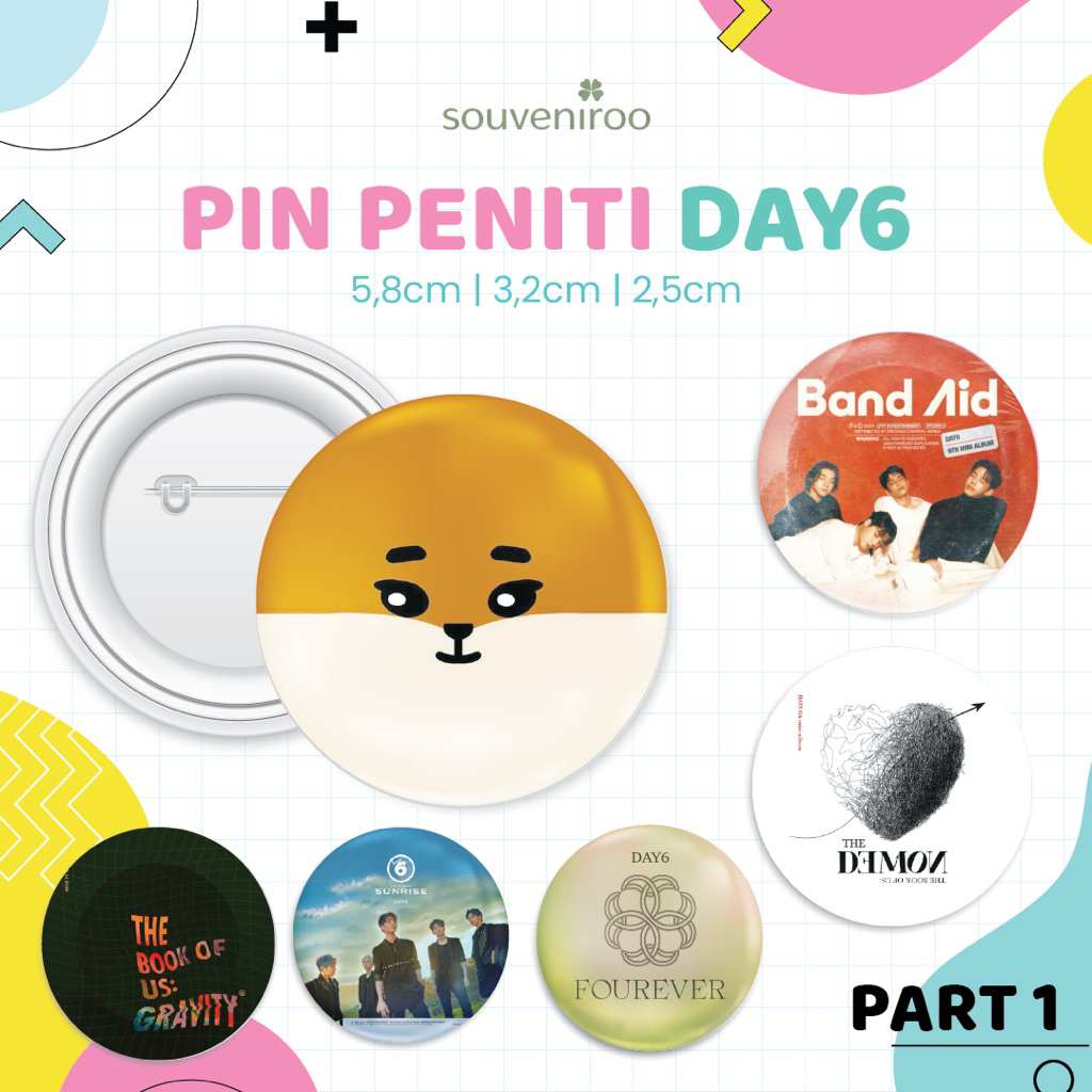 Pin peniti Day6 | pin button | pin bros | Day 6 | Day6 | myday | KPOP | souvenir | hampers | freebie