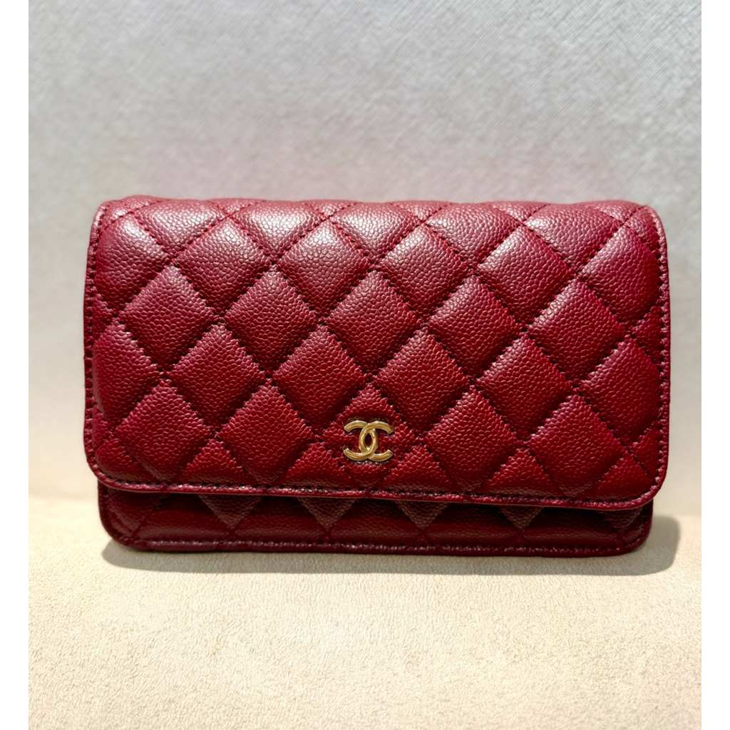 WOC cendol red - woc bag | ch woc burgundy | woc wallet - woc sling bag | woc caviar sling bag - ch 