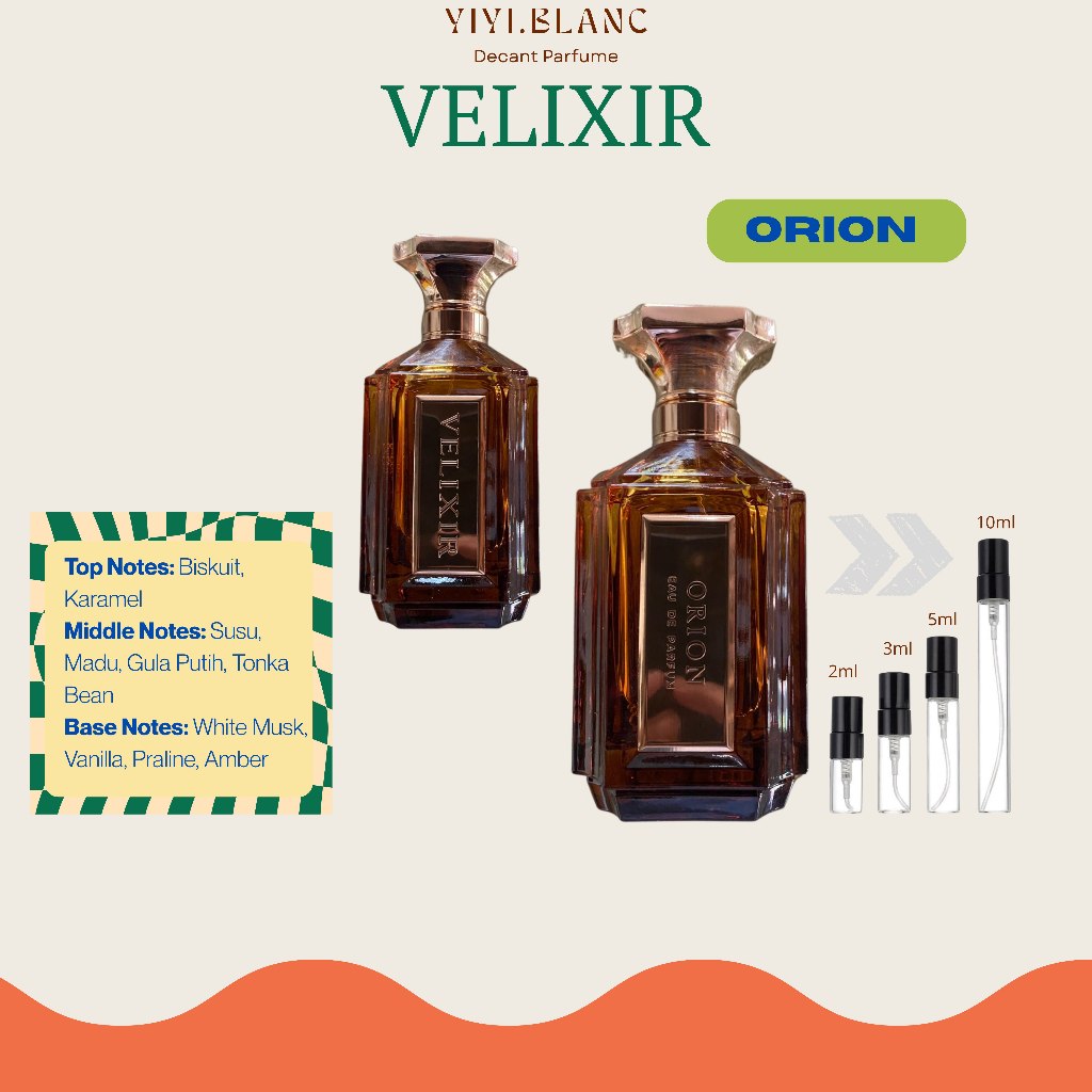 ORION  [DECANT] VELIXIR PARFUM LOKAL YIYI BLANC - 2ml / 5ml / 10ml - 100% Original Sharing Bottle