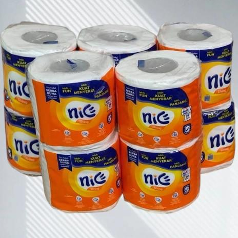 [KARTON] 1 Dus Isi 120 Pcs Tissue NICE Gulung / Tisu Toilet 460 + 50 Sheets 29 Meter