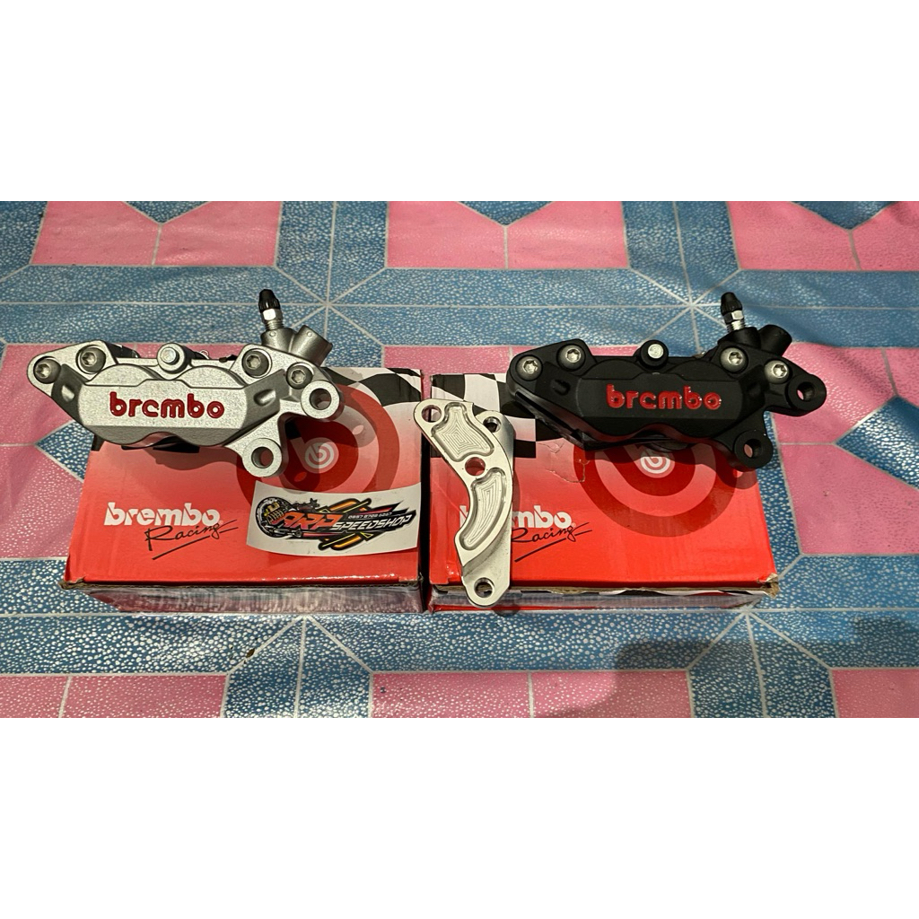 Kaliper brembo 4 piston + breket mio smile mio soul ukuran 220mm