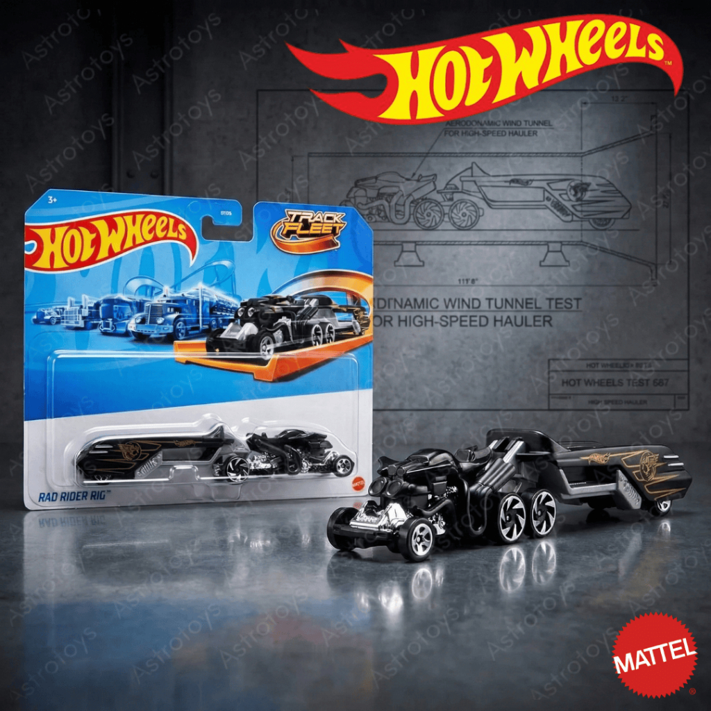 Hot Wheels Truck Towing Rad Rider Rig Track Fleet Original / Mainan Diecast Mobil Truck Trailer