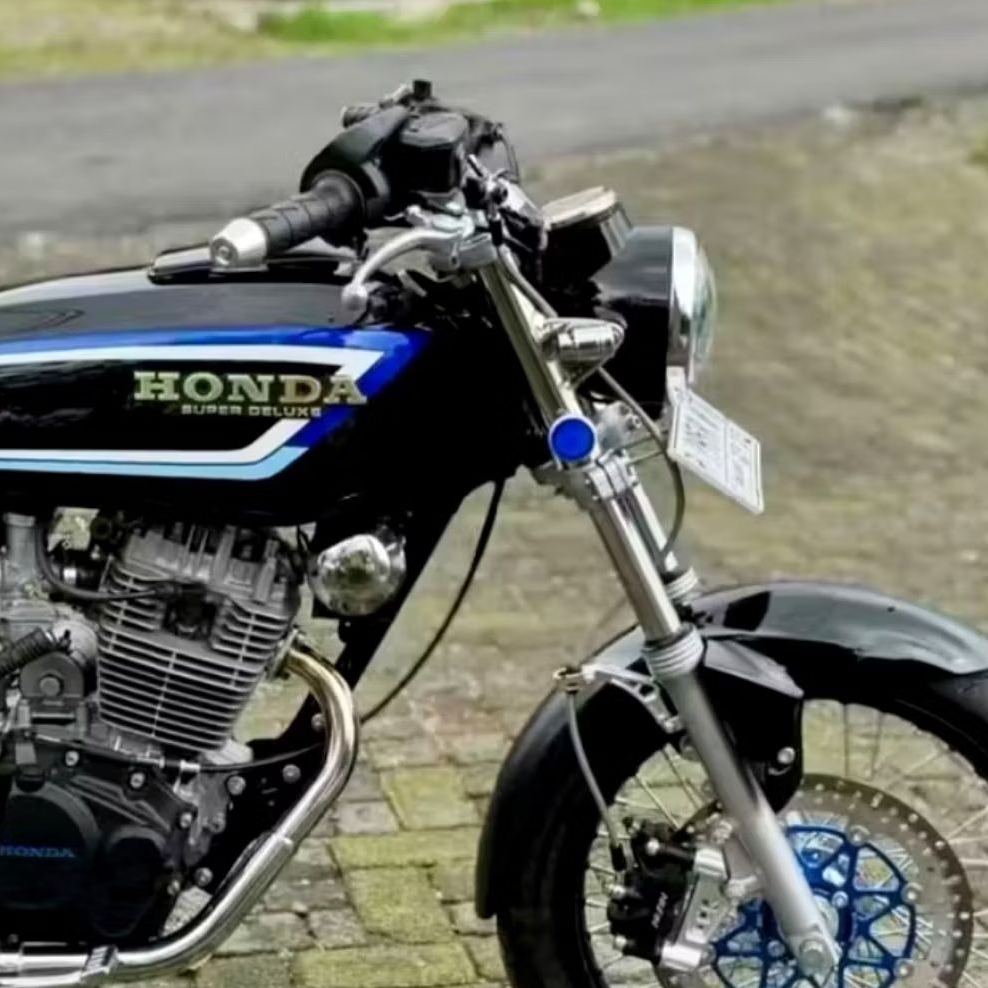 Striping Stiker Polet list motor honda gl 100 GL100 GL 100 biru standar ori kualitas terbaik termura