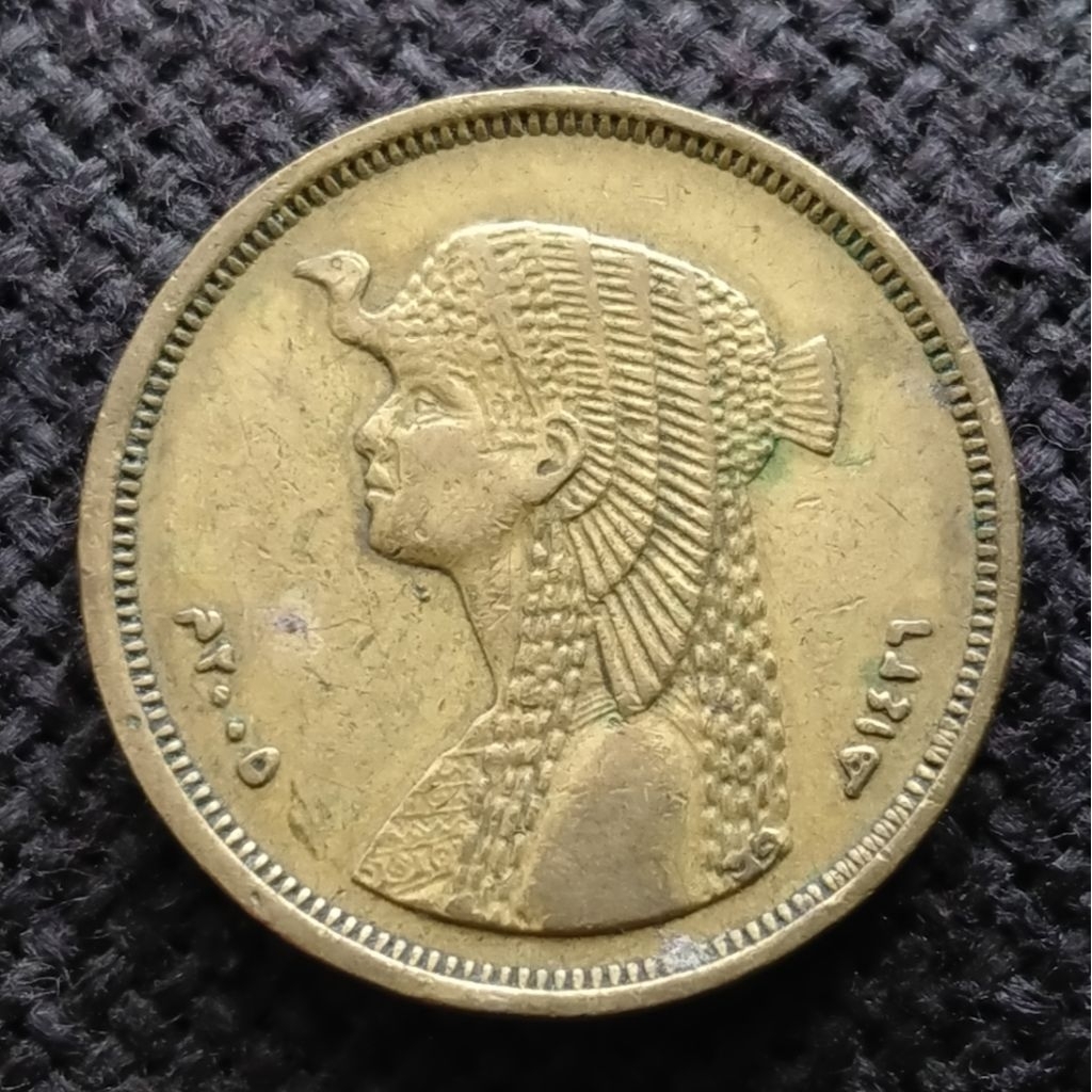 Koin Kuno Mesir 50 Piastre Ratu Cleopatra tipe Besar