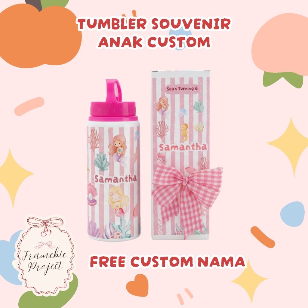 [CUSTOM]TUMBLER MINUM SOUVENIR ANAK 600 ML
