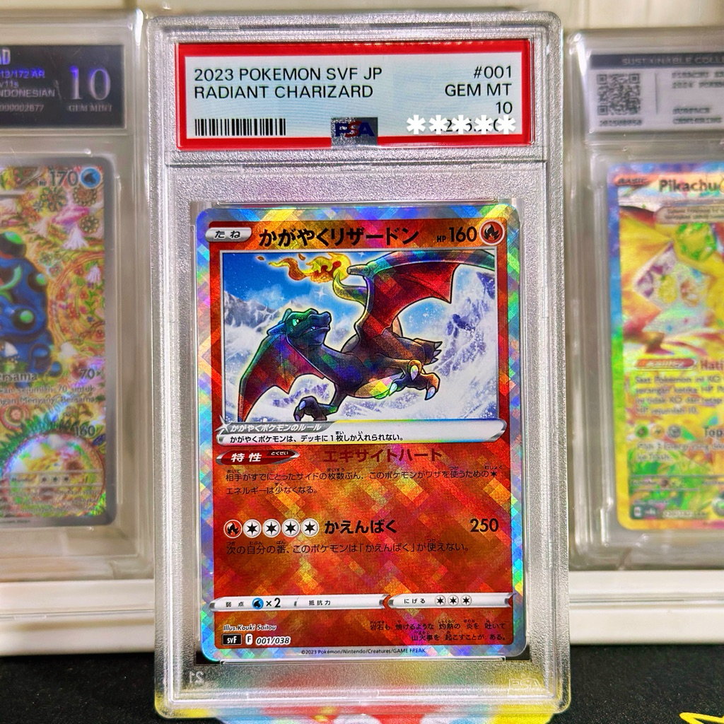 RADIANT CHARIZARD 001/038 SVF JAPANESE 2023 PSA 10 KARTU POKEMON