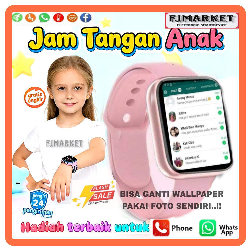 [ BIG DISKON SALE ] JAM TANGAN ANAK IMO TERLARIS..!!  SMARTWATCH ANAK JAM HP ANDROID KIDS 4G BISA WA