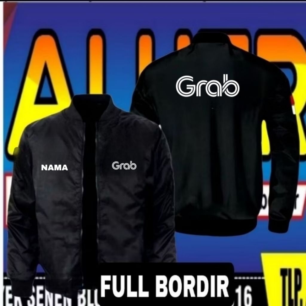 ready stok full bordir jaket driver Ojol jaket kerja driver Ojol jaket seragam driver Ojol jaket gra