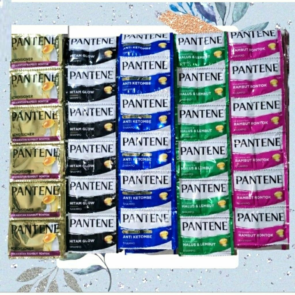 Shampo Sachet Pantene 1 Renceng 24 Pcs - Anti Ketombe, Rambut Hitam & Panjang, Lembut & Halus