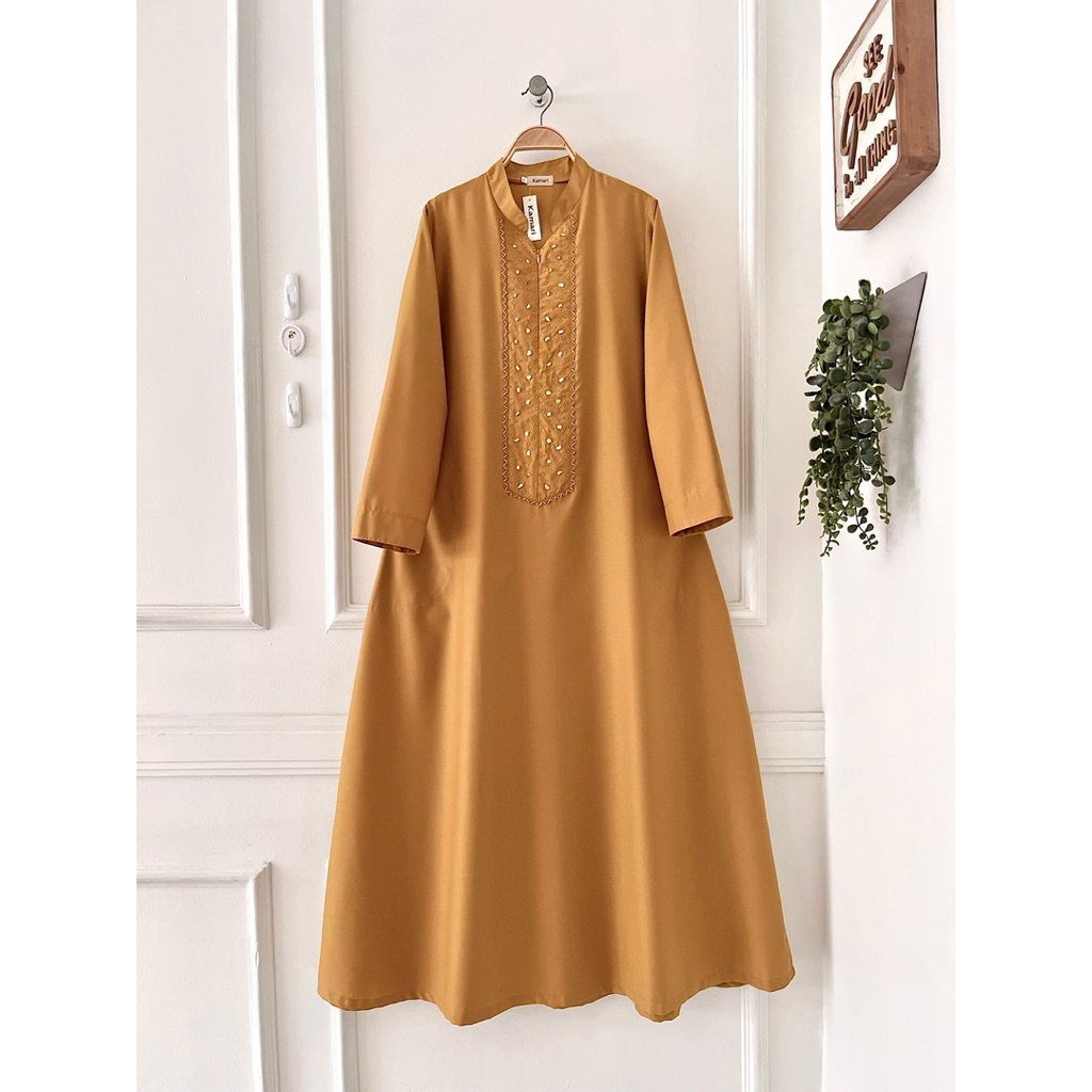 Original Kamari - Gamis Batu Payet Belah / Gamis Busui Friendly / Gamis Toyobo Fodu / Gamis Wanita M