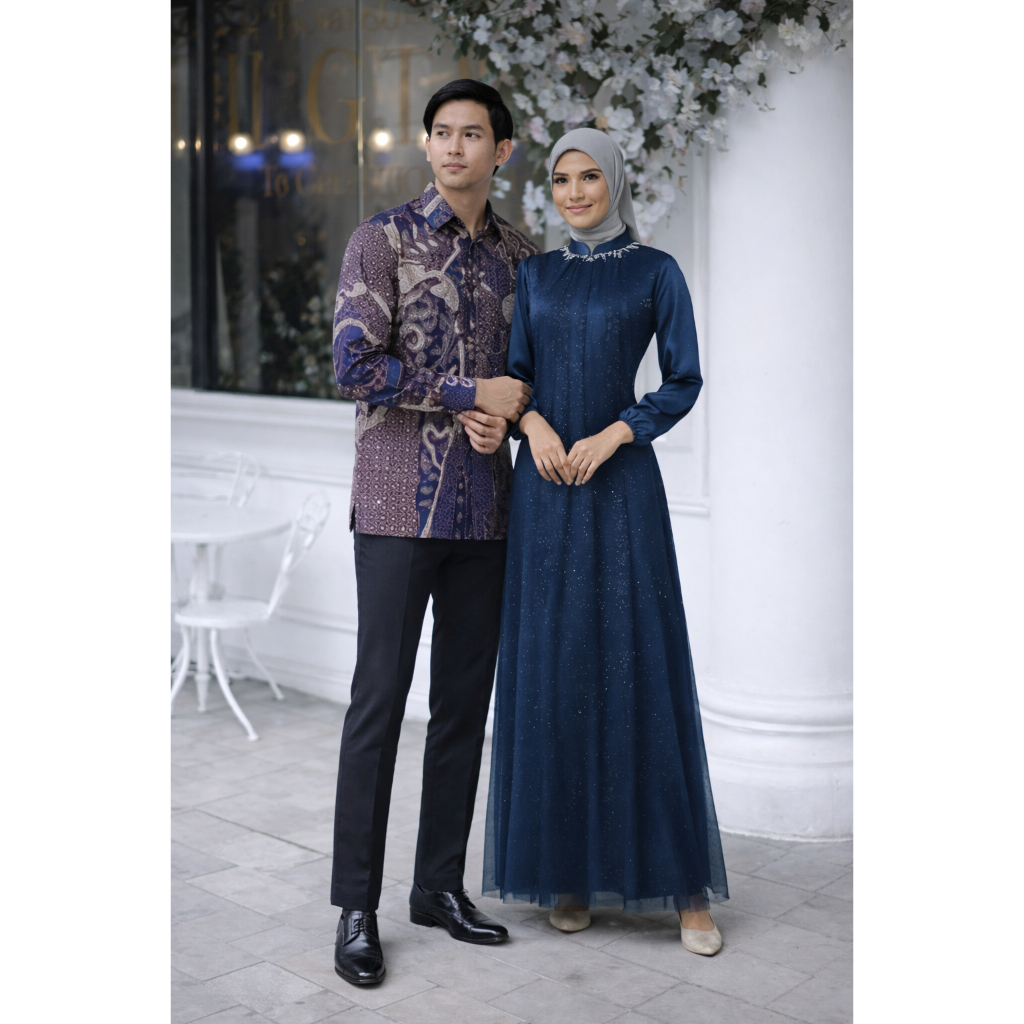 NEW ARRILVAL - COUPLE MAXY DRESS MAXMARA KEMEJA BATIK KONDANGAN SARIMBIT ACARA BAJU PESTA READY JUMB
