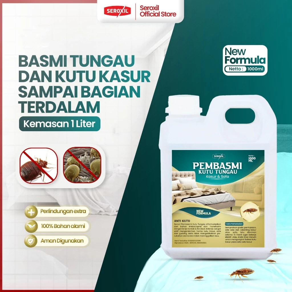 1 LITER Seroxil Kutu Obat Pembasmi Kutu Kasur Anti Kutu Busuk Tungau Kasur Sofa Isi Ulang Seroxil Ku