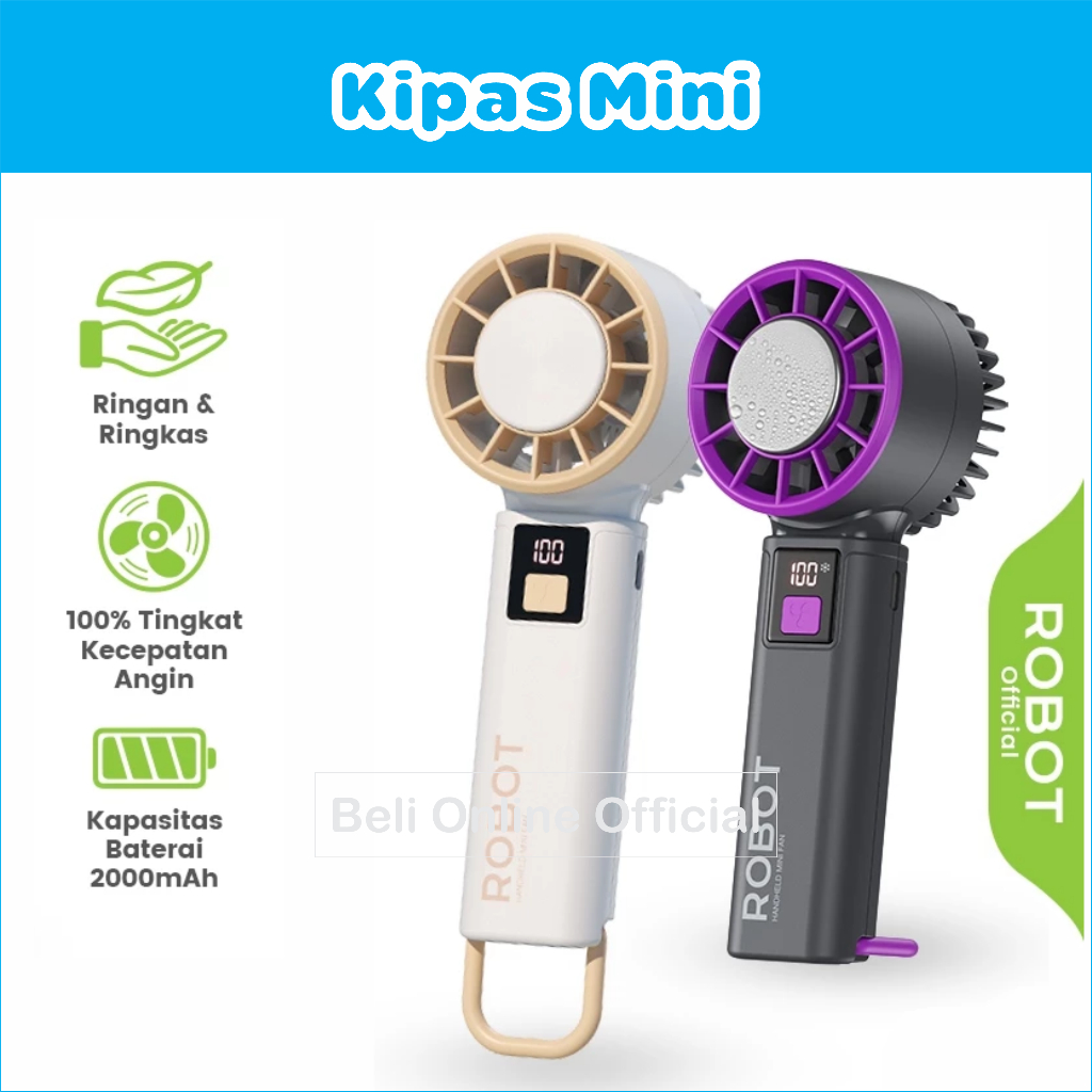 Kipas Mini Kipas Angin Portabel Mini Fan Robot Kipas Kecil Portable