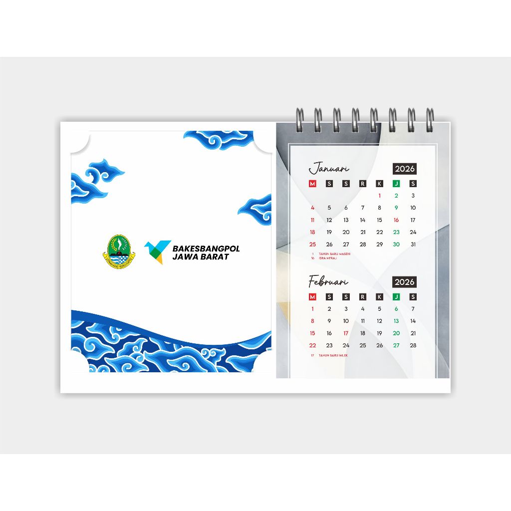 Souvenir Kalender Duduk Custom