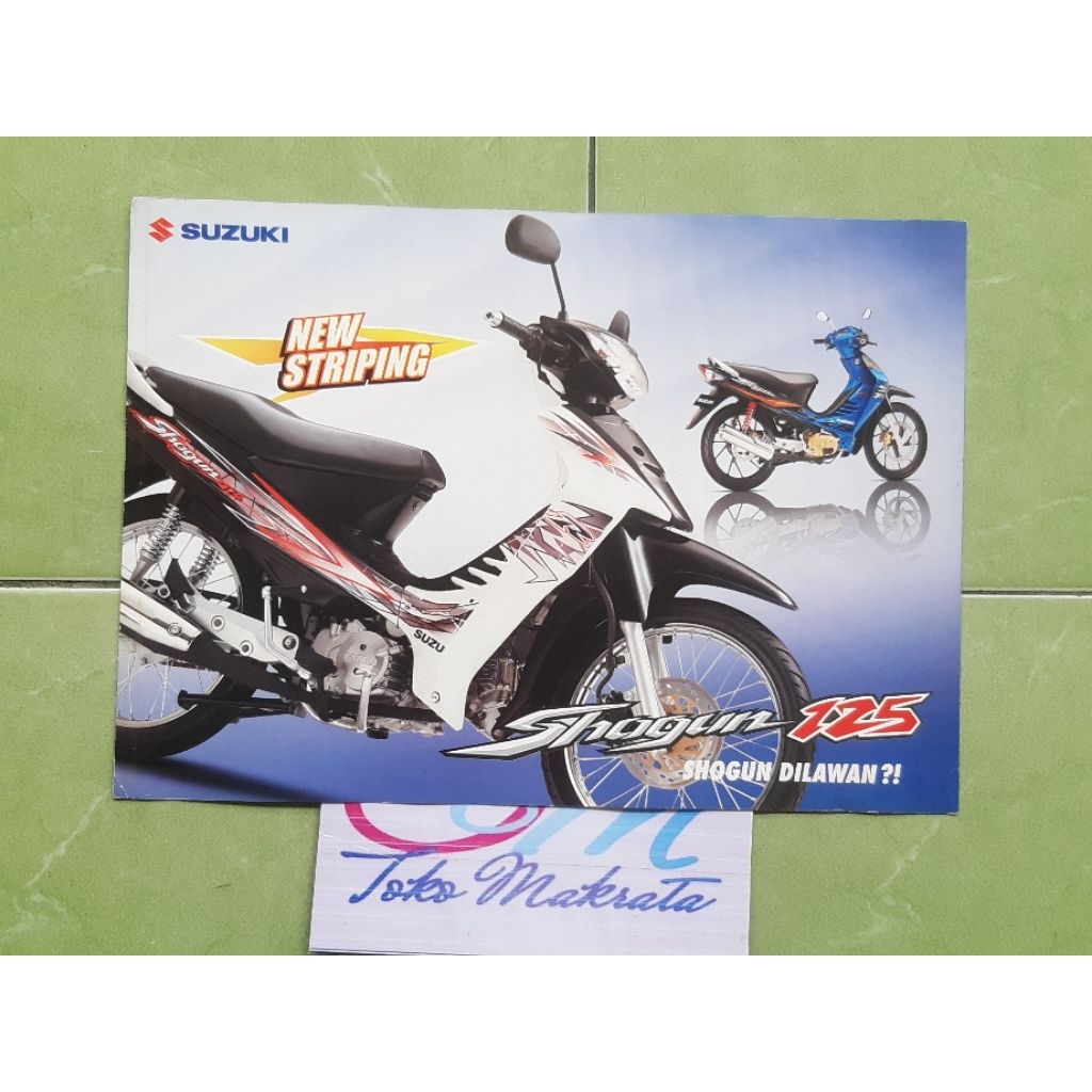 brosur iklan motor Suzuki SHOGUN 125 NEW STRIPING