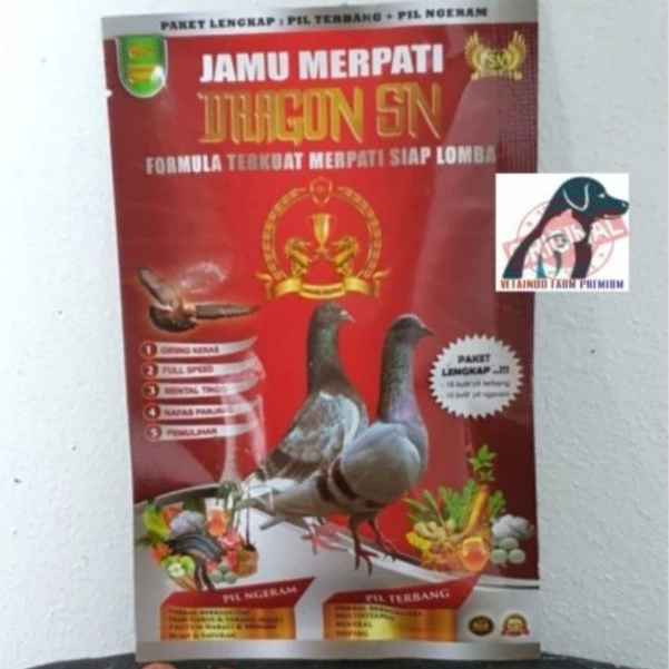JAMU MERPATI DRAGON SN 30 BUTIR BURUNG DARA TINGGI BALAP KOLONG TERNAK