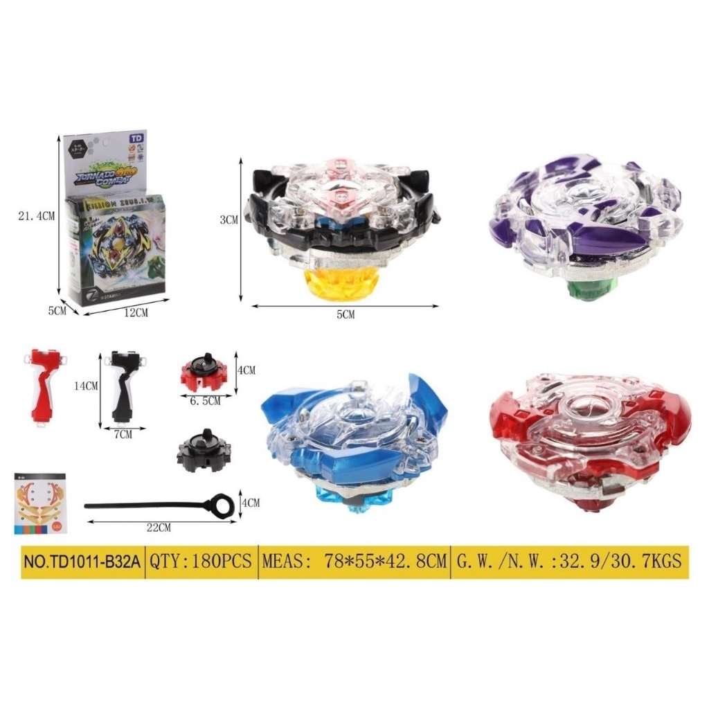 Bayblade gangsing besi gagang tangan mainan anak gasing