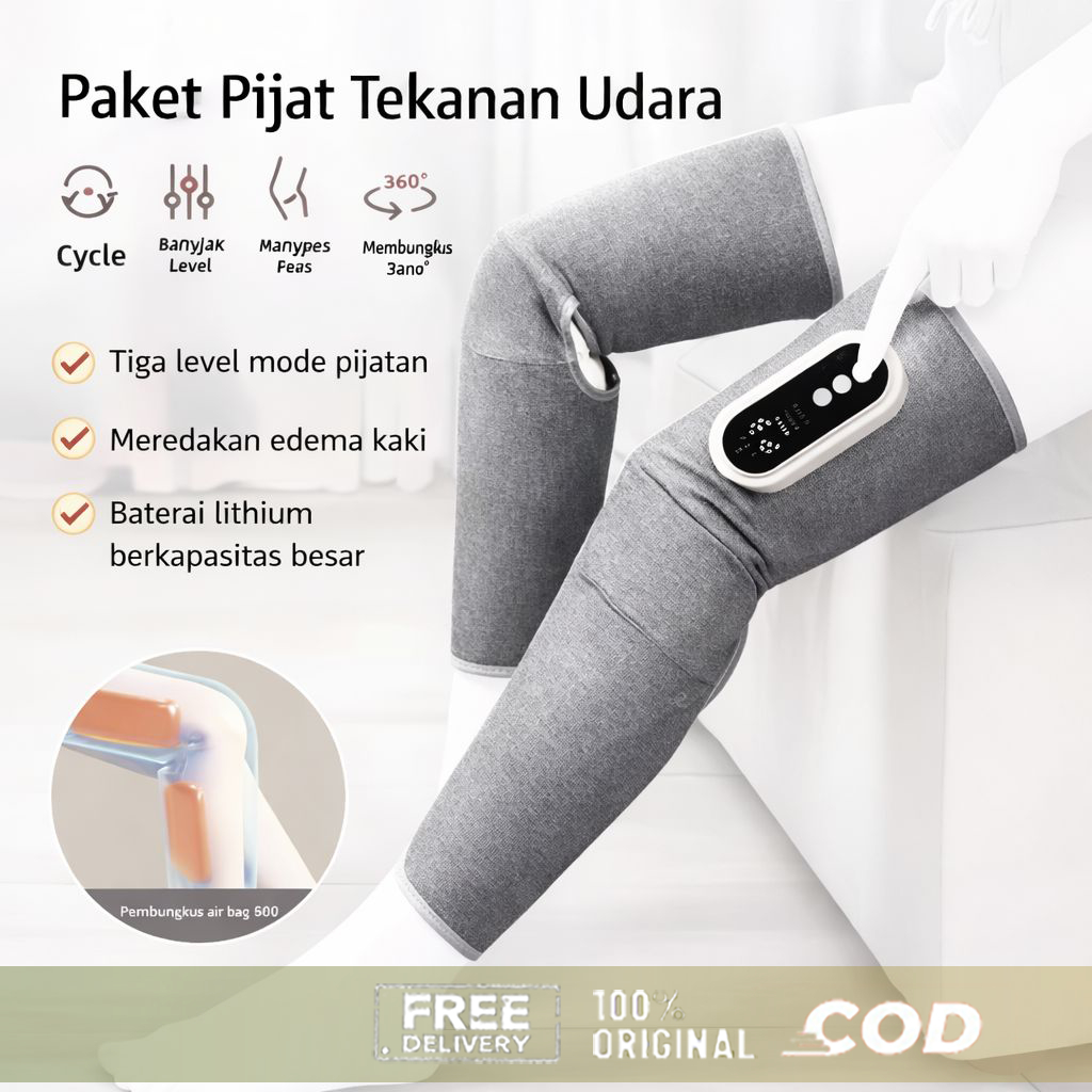 Alat Pijat Kaki Elektrik untuk Lutut dan Betis Mode Tekanan Udara dan Getaran