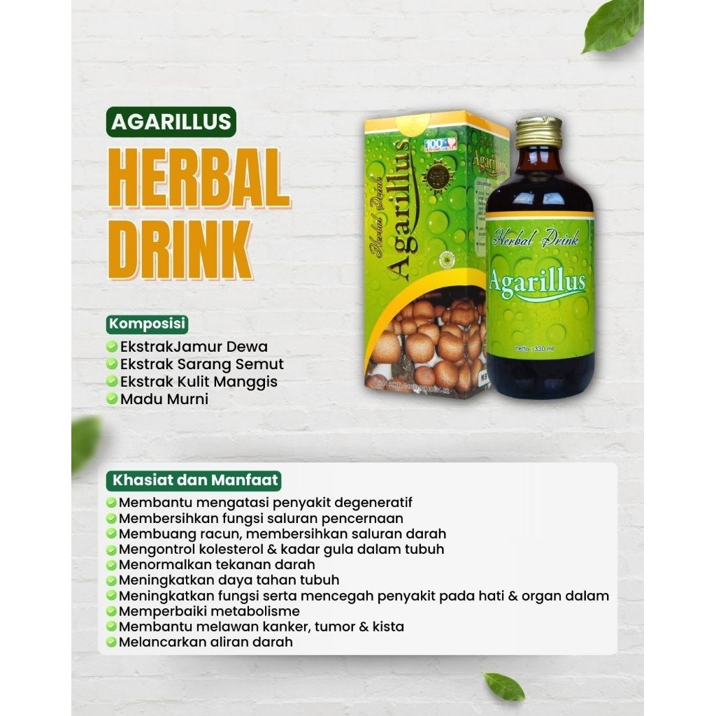 Agarillus herbal drink free susu etawa original