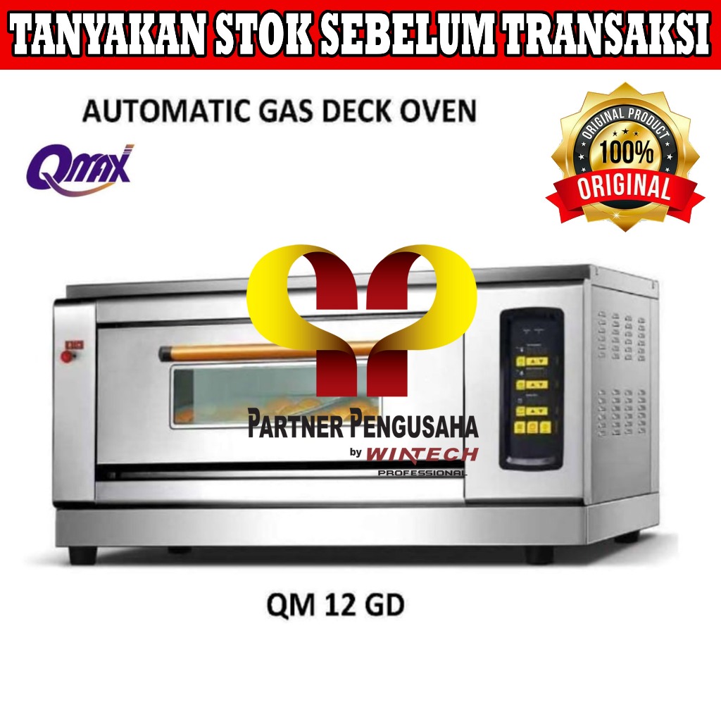 QMAX QM 12GD GAS DECK OVEN / GAS OVEN DIGITAL CONTROL 1 DECK 2 TRAY