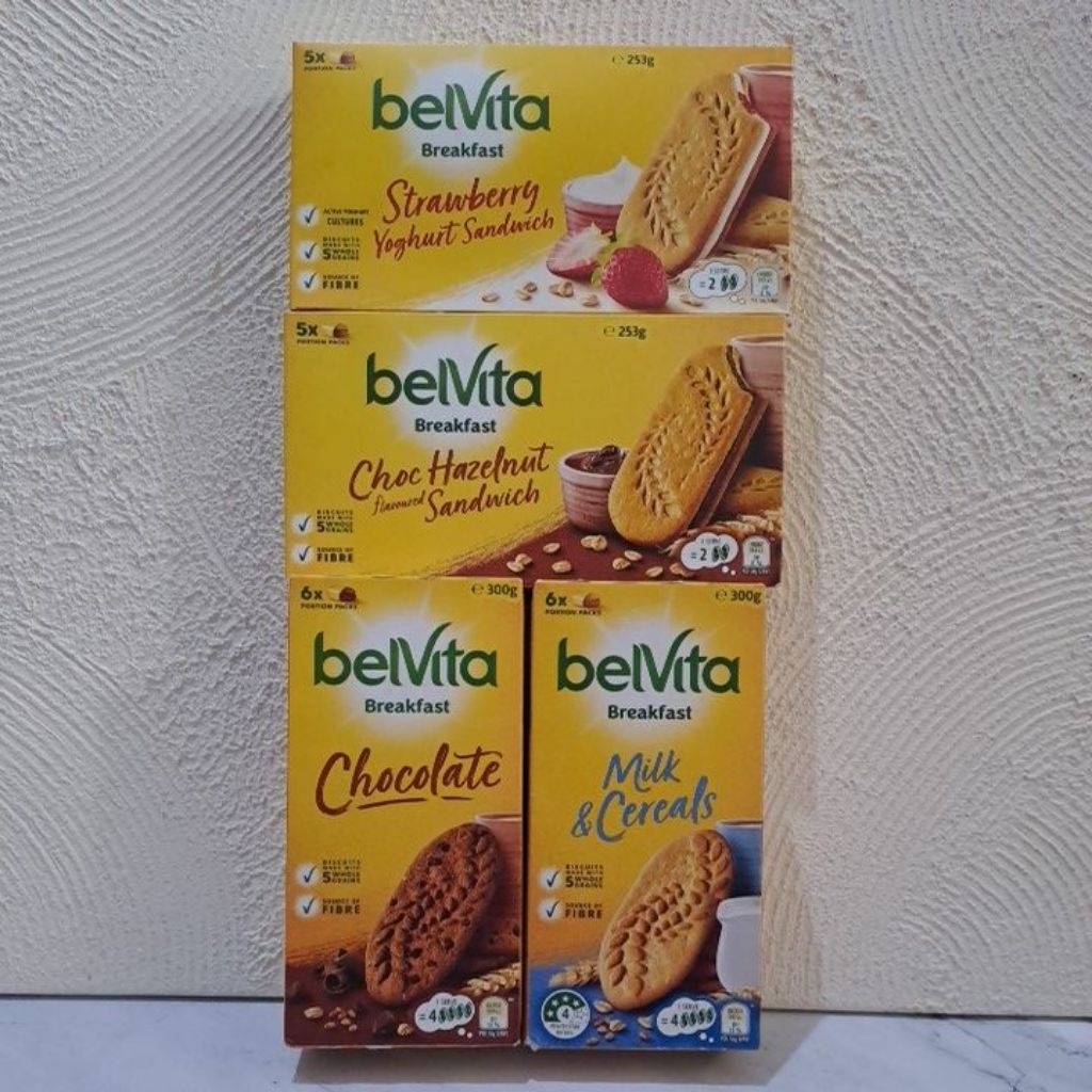 BELVITA BREAKFAST MILK & CEREALS / BELVITA BREAKFAST CHOCOLATE / BELVITA BREAKFAST STRAWBERRY / BELV