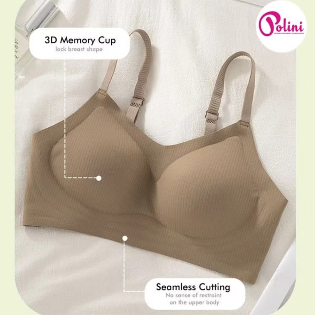 Bh Bra Polini in 622 Seamless Bra Anti Jiplak Ukuran M - XXL