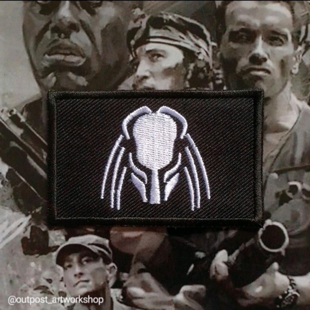 Patch Predator Black White Tactical Morale Patch