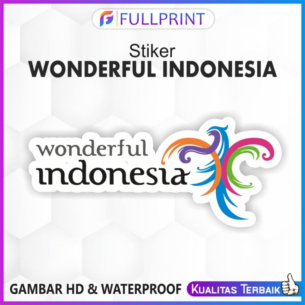 Sticker Stiker Wonderful Indonesia / Logo Wonderful Indonesia Waterproof