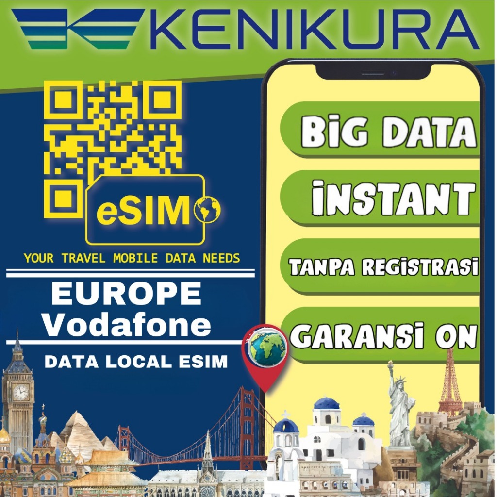 Kenikura eSIM Vodafone Europe Monaco Kuota Total