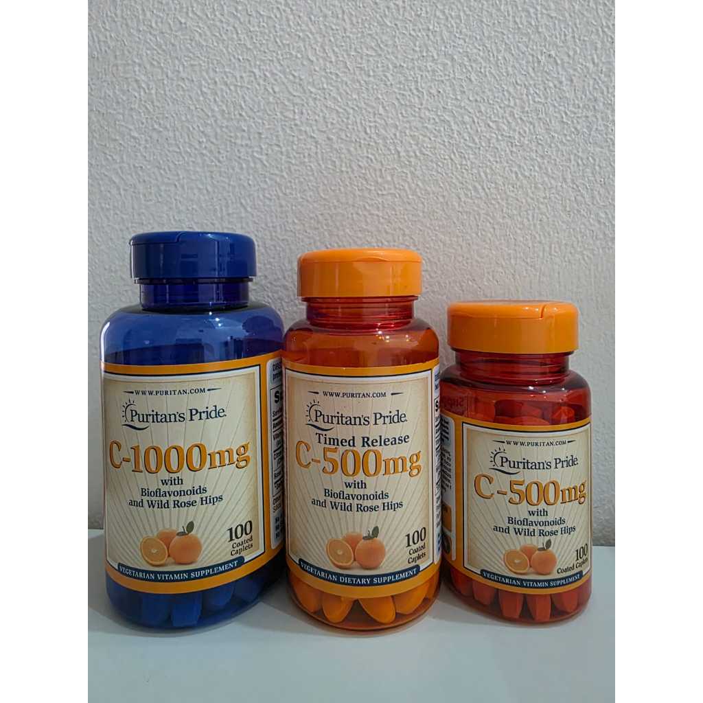 PURITAN'S PRIDE VITAMIN C 500mg & 1000mg - Vit C 500 Mg
