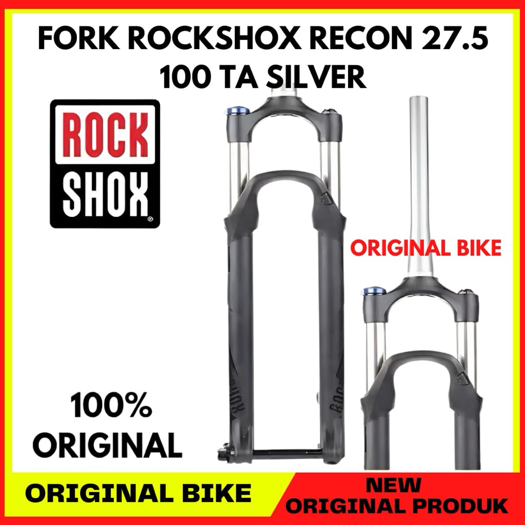 Fork Rockshox Recon 27.5 Silver TA100 Terbaru New