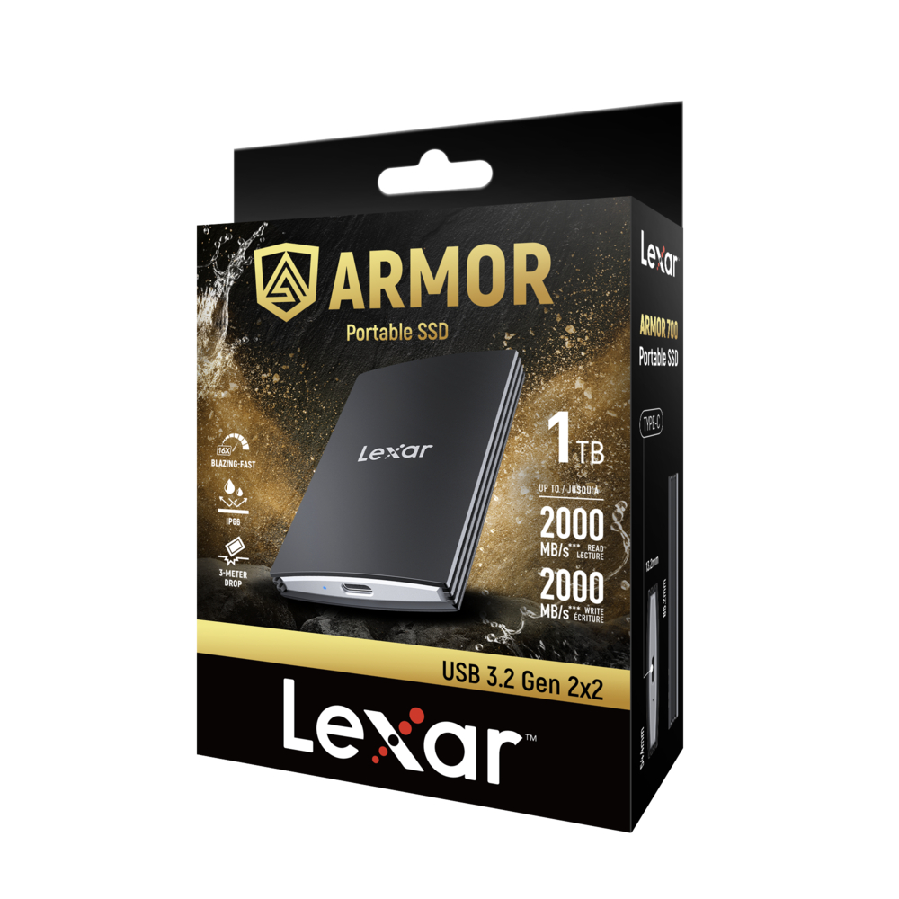 Lexar Armor 700 SSD External Portable 2TB USB 3.2 SPEED 2000 - SSD ARMOR 2TB