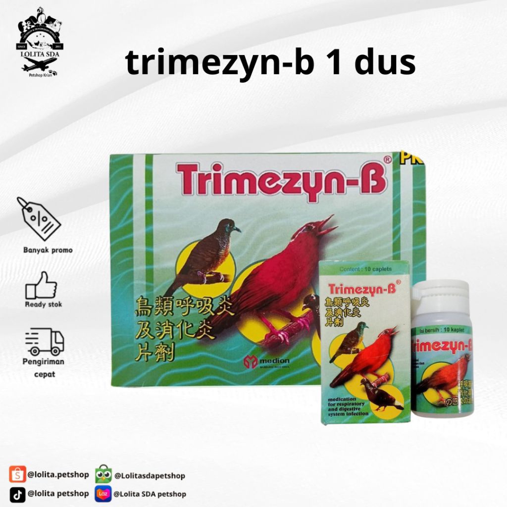 trimezyn-b plus trimezyn b plus obat infeksi pernpasan dan pencernaanTRIMEZYN-B Isi 12 Pot - Obat Bu