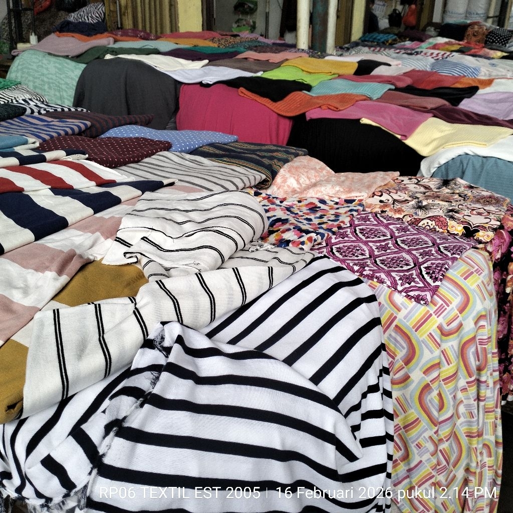 HARGA/0,5 M | BAHAN KAOS RIB MOTIF GARIS | KAIN KAOS RIB KNIT PREMIUM | KAIN KAOS RIP SALUR