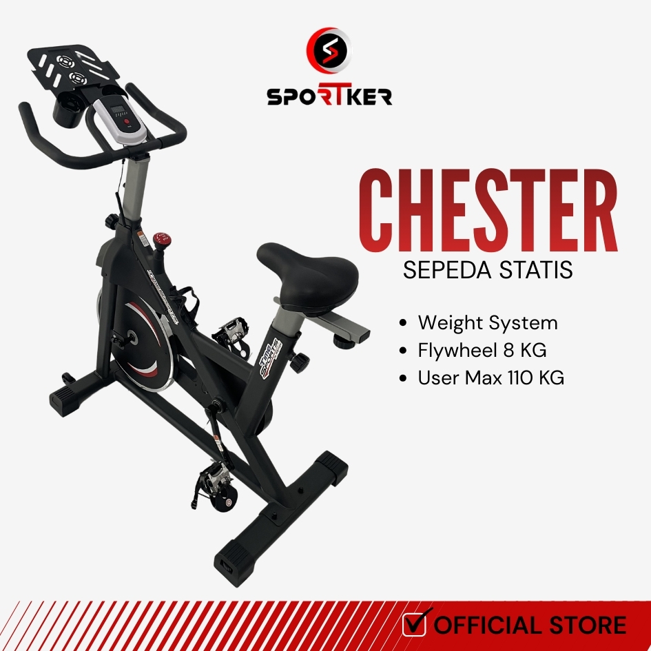 [SPORTKER] Alat Olahraga Sepeda Statis Chester Spinning Bike | Sepeda Statis | Alat Fitness | Alat O