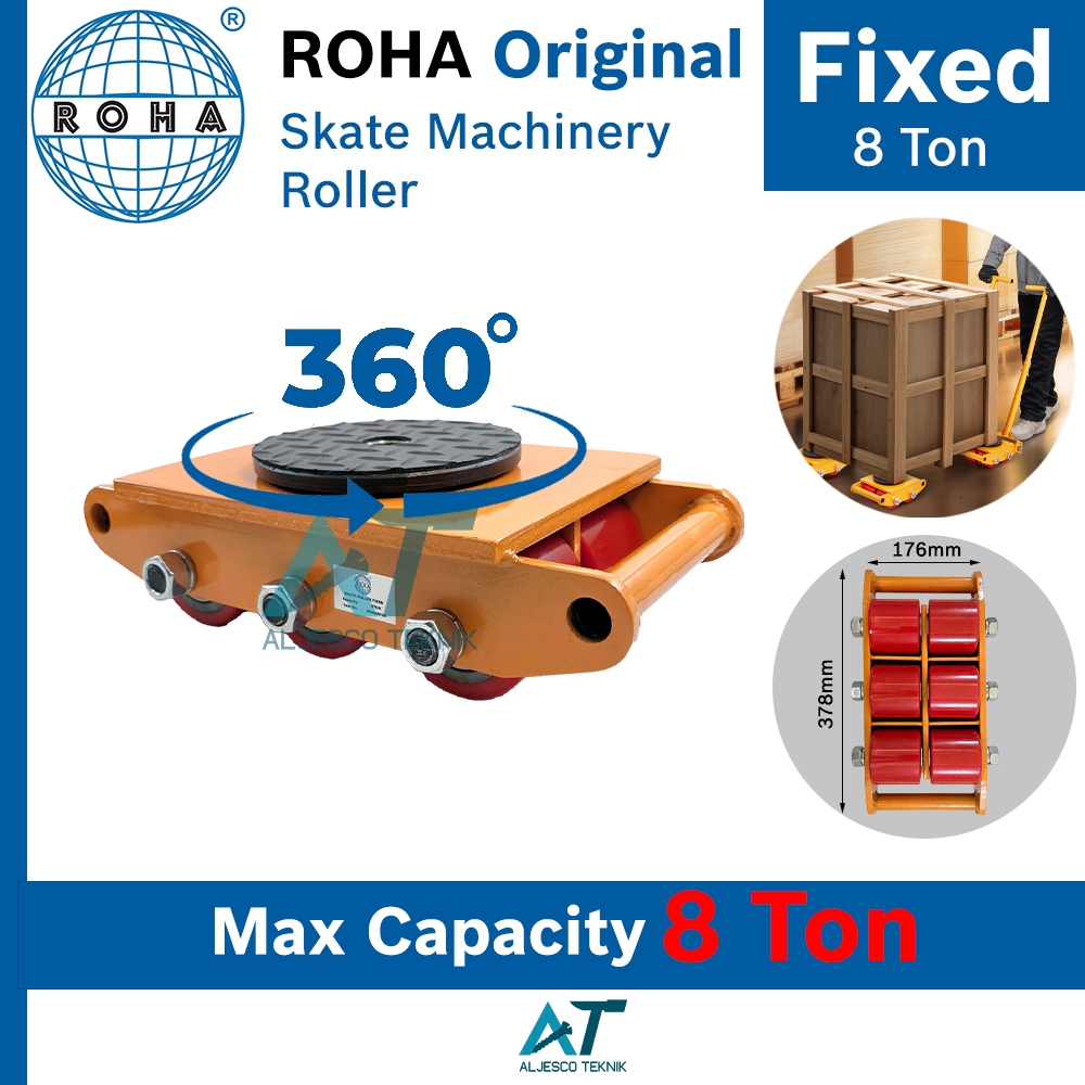 ROHA HEAVY DUTY ROLLER DOLLY SKATE 8 TON – ROLLER MACHINERY SKATE FIXED