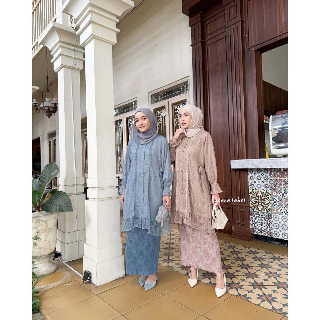 ALUNA BORDIR LACEY LACE TUNIC TUNIK Locana Label Original