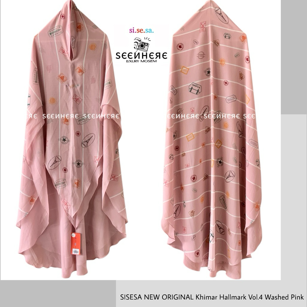 SISESA NEW ORIGINAL GUARANTEED - Khimar Hallmark Vol.4 Washed Pink