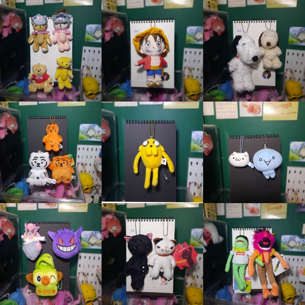 [Update 16 feb] Boneka Ganci Keyring Miffy, Snoopy, Tiger Muzik, Shinchan, Luffy One Peace, Adventur